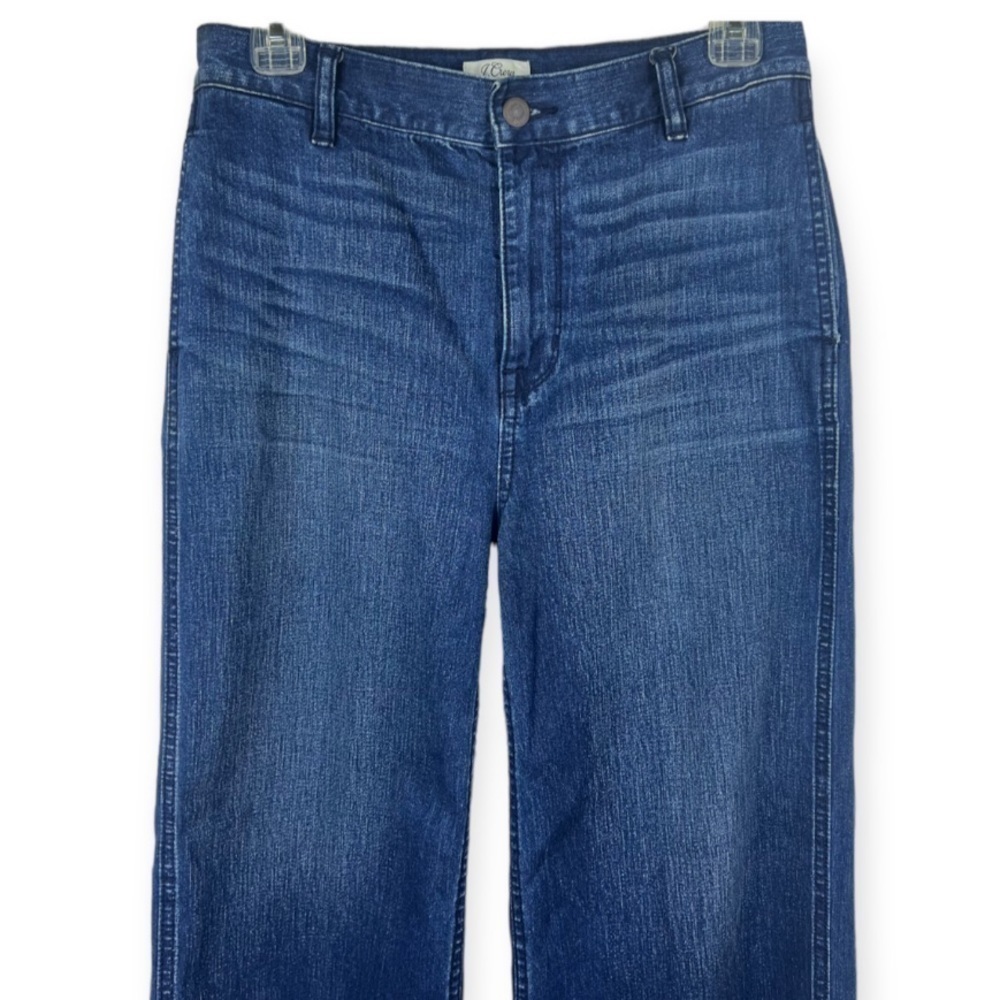 J. Crew Rayner Wide Leg Crop Jeans Cotton 4 Pocket - Picture 4 of 7